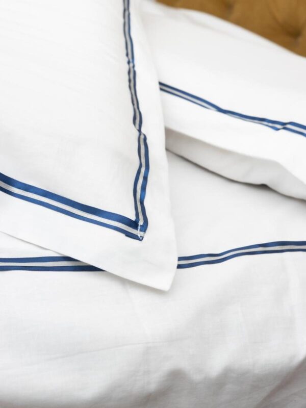 LUXURY WHITE BEDDING -CONTRAST PIPING - Image 2